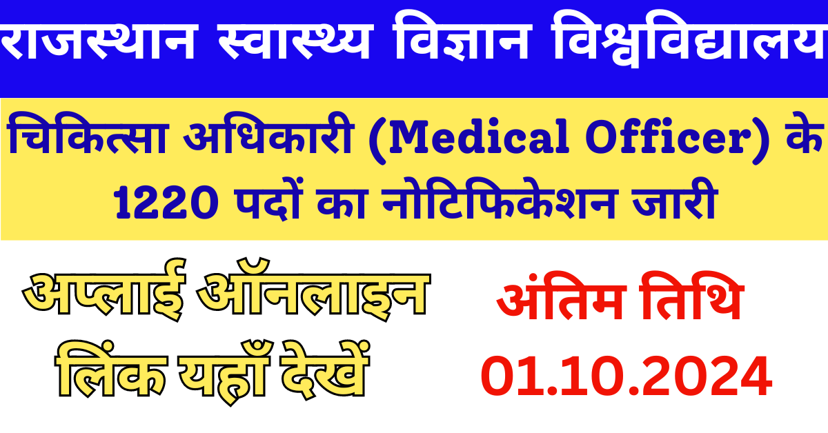 RUHS Medical Officer Recruitment 2024